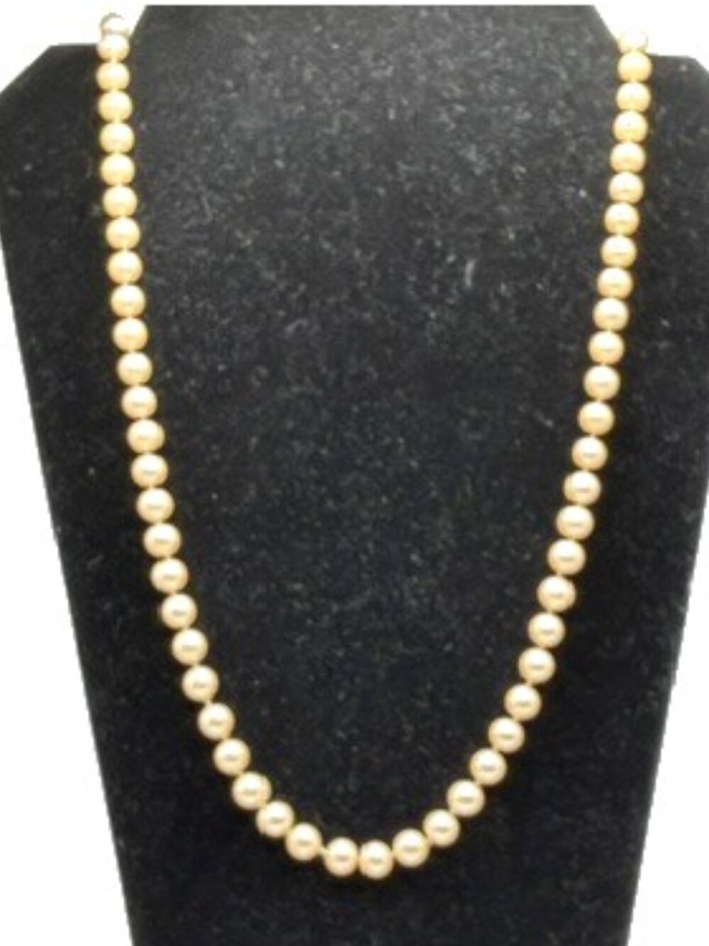 Miriam Haskell Vintage Faux Pearl Opera Necklace 30” Signed Hangtag